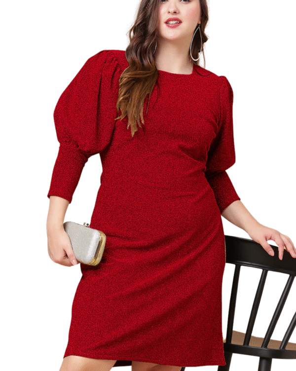 Luxe Glow Puff Sleeve Dress