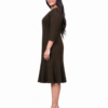Cocoa | Plus Size Brown Rhinestone Midi Dress