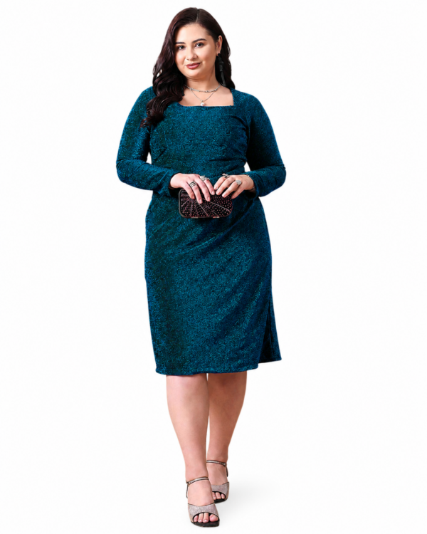 ChatGPT Image Jul 19, 2026 at 10_09_13 PM Aqua | Plus Size Teal Shimmer Dress
