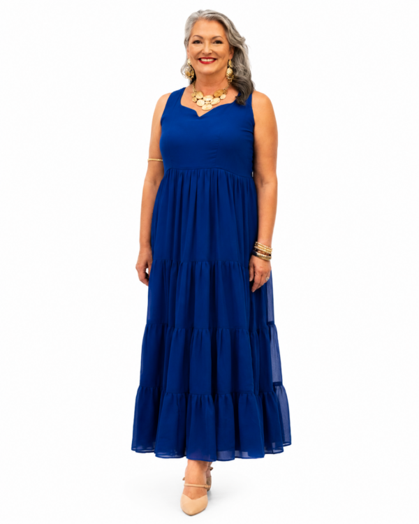 Royal Blue | Plus Size Tiered Maxi Dress