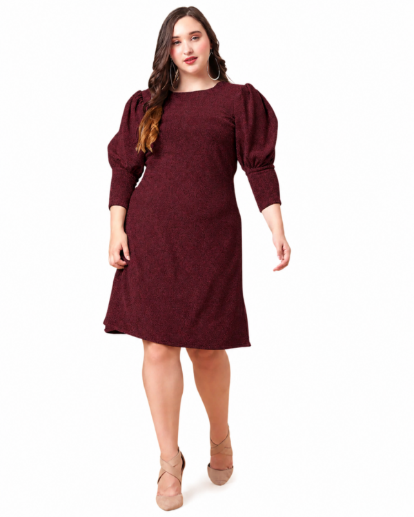 Wine Night | Plus Size Burgundy Shimmer Dress