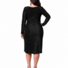 Black Magic | Plus Size Black Shimmer Cocktail Dress