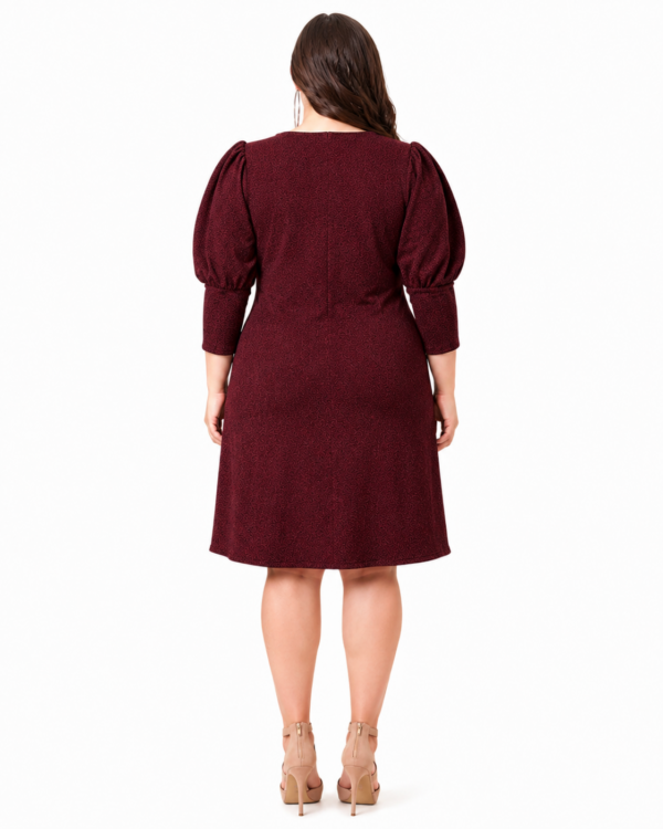 Wine Night | Plus Size Burgundy Shimmer Dress