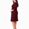 Wine Night | Plus Size Burgundy Shimmer Dress