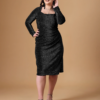 Black Magic | Plus Size Black Shimmer Cocktail Dress